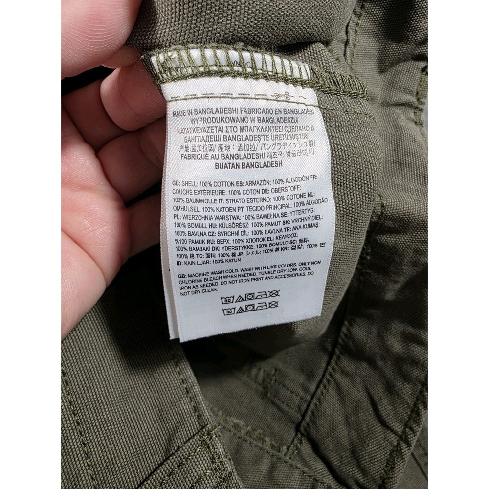 NWT Vans Women's Size 31 (34x31) Olive Green Canvas Arroyo Wide Leg Cargo Pants - Picture 5 of 10